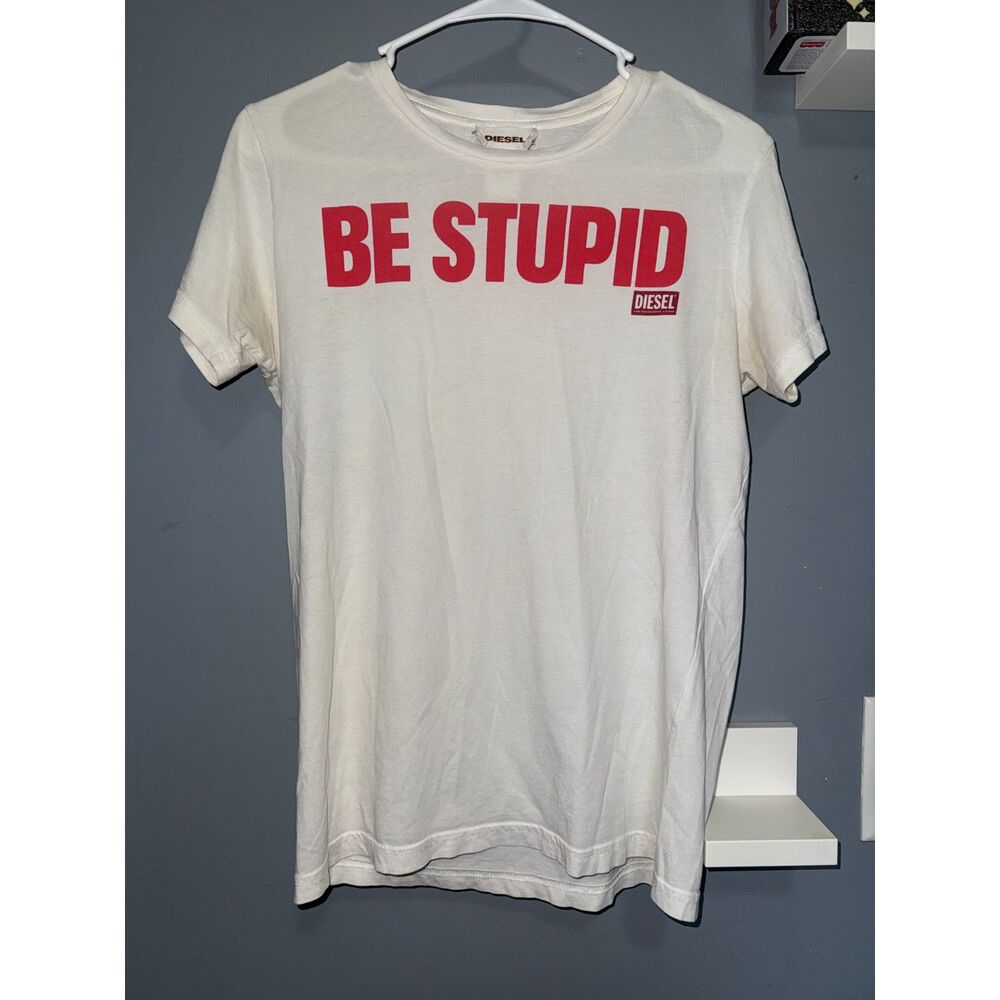Rare Vintage Y2K Diesel 'Be Stupid' T-Shirt | Size Medium | Streetwear Grunge